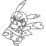 Coloring page Pikachu Libre