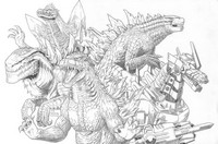 Coloring Pages Godzilla Morning Kids