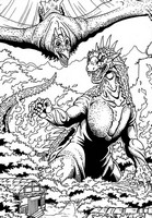Coloring Pages Godzilla Morning Kids