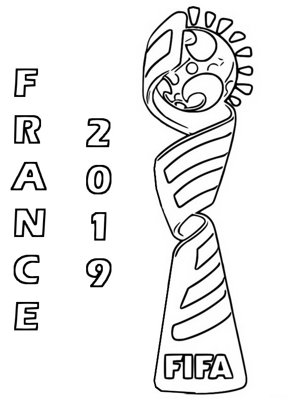 Dibujo para colorear Logo Francia 2019