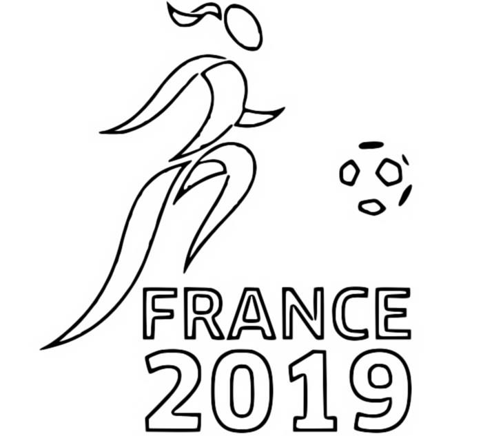 Dibujo para colorear Francia 2019