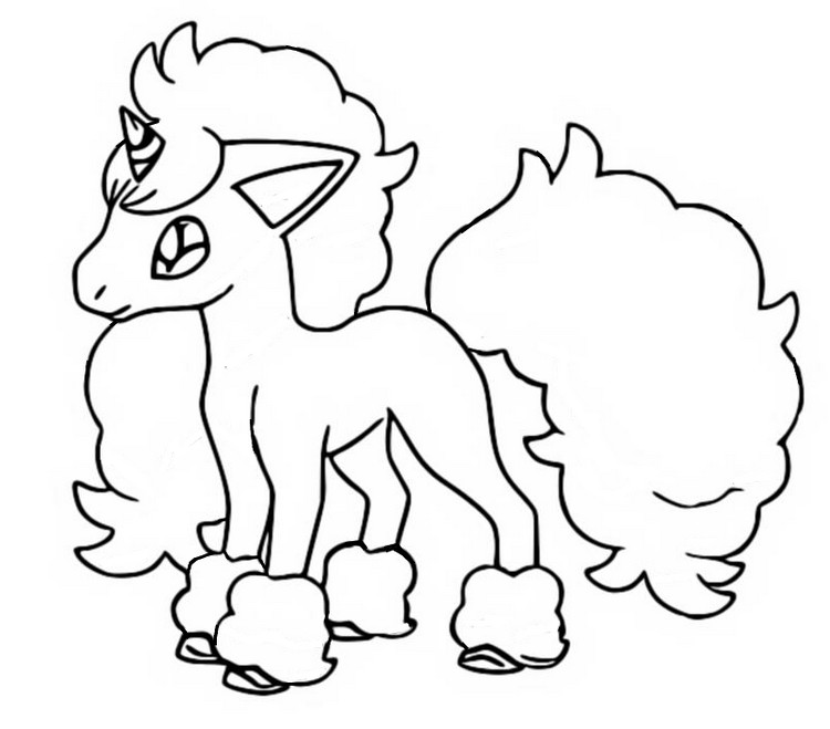 Dibujo para colorear Ponyta Forma de Galar