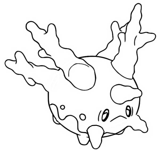 Dibujo para colorear Corsola Forma de Galar