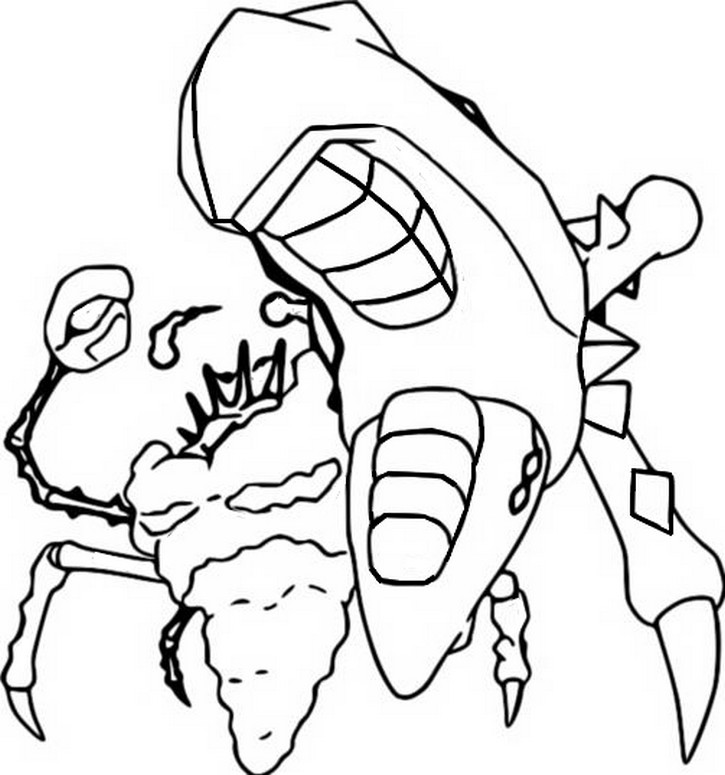 Coloriage Krabboss Gigamax