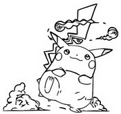 Desenho para colorir Gigantamax Pikachu