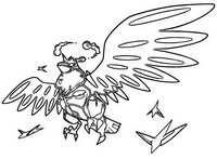 Desenho para colorir Gigantamax Corviknight