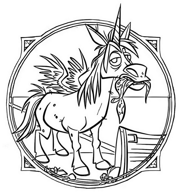 Coloring page The Majestic Unicorn