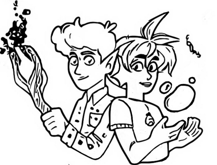 Coloring page Elves