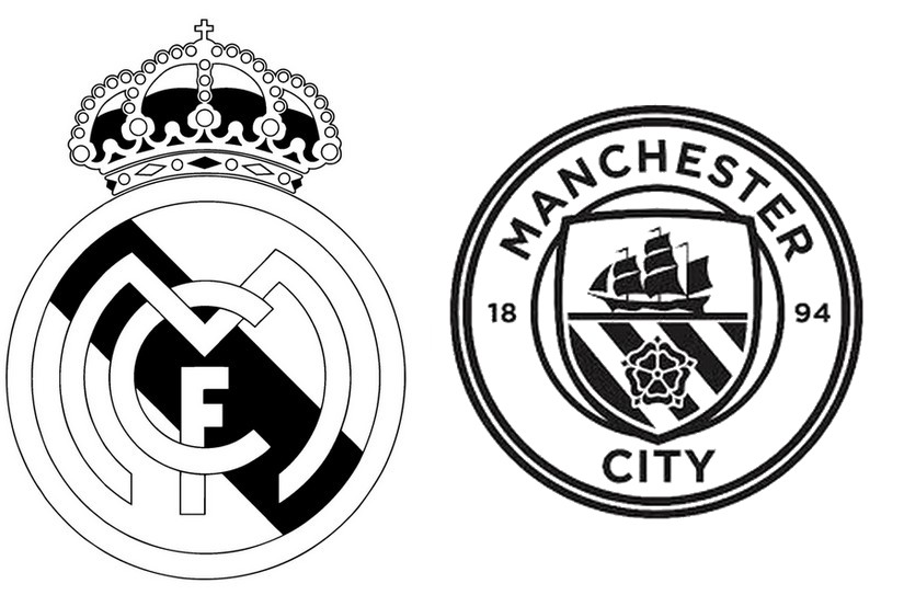 Dibujo para colorear Octavos de final : Real Madrid CF -  Manchester City