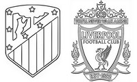 Dibujo para colorear Octavos de final : Atletico de Madrid - Liverpool FC