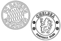 Coloring page Round of 16 : FC Bayern München - Chelsea FC