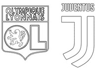 Coloring page Round of 16 : Olympique Lyonnais - FC Juventus