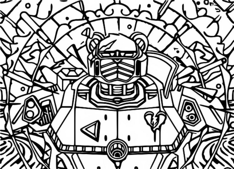 Coloring page Mecha Loading screen