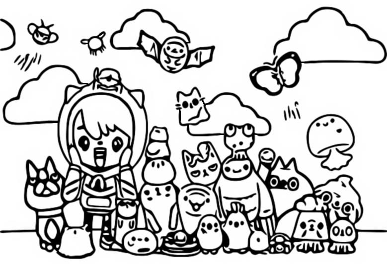 676 Animal Toca Life Coloring Pages with Animal character