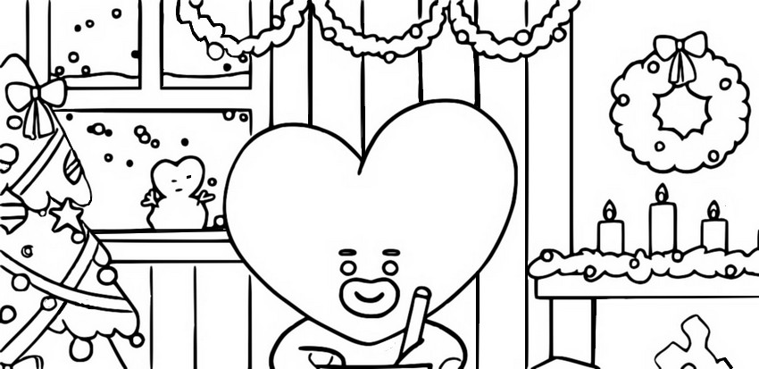 Coloring page The letter to Santa Claus