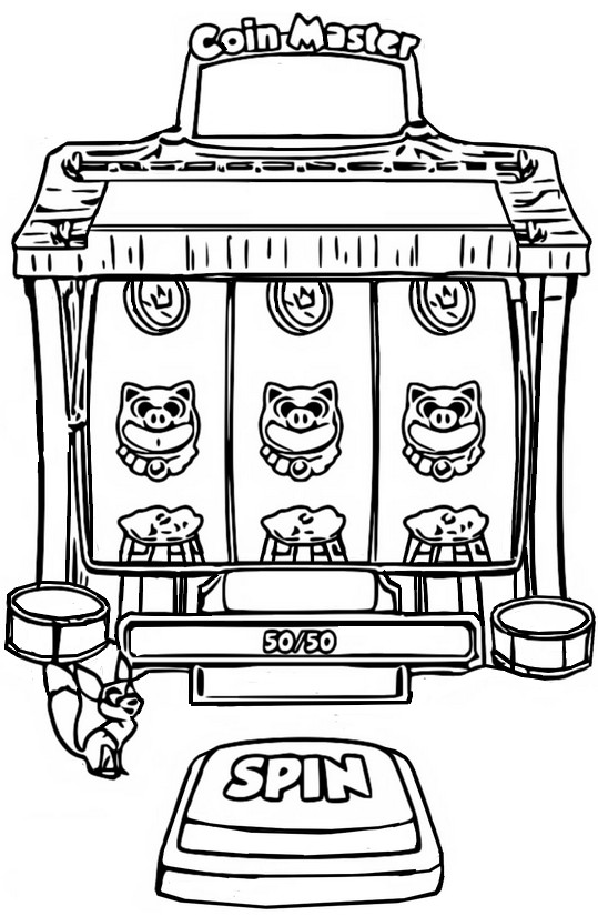 Coloring page Slot machine