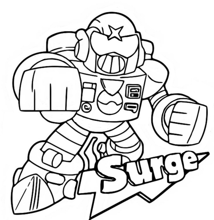 Malvorlagen Neuer brawler Surge