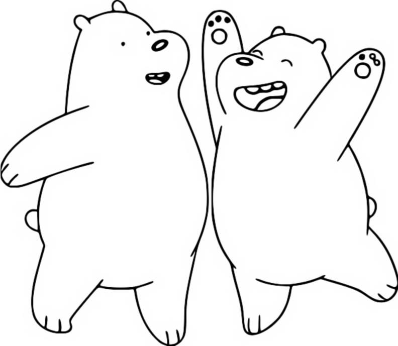 Tulostakaa värityskuvia Ice Bear & Grizz