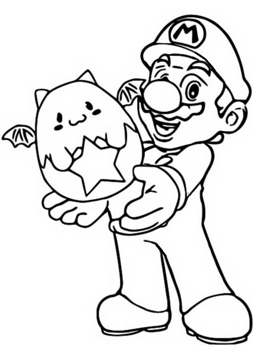 Coloring page Super Mario Bros