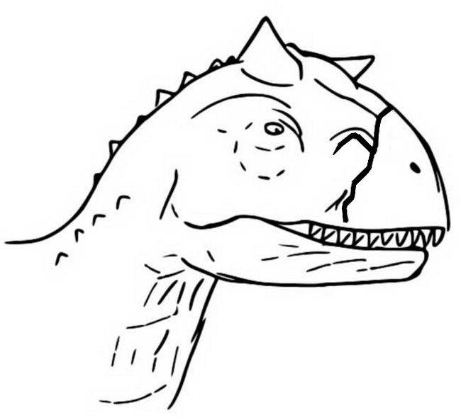 Coloring page Toro, Carnotaurus