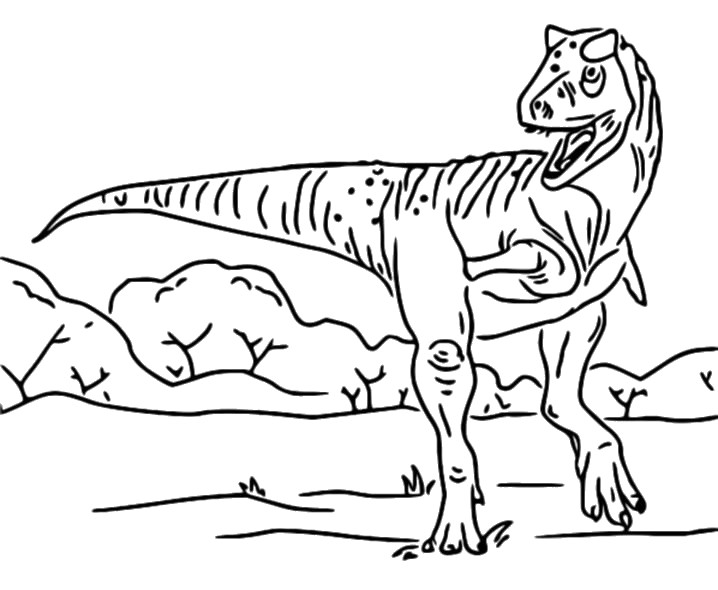 Coloring Page Jurassic World Camp Cretaceous Carnotaurus 8