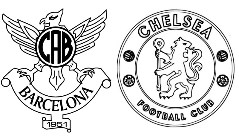 Coloring page Round of 16 - Atlético (ESP) - Chelsea (ENG)