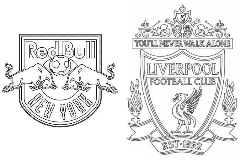 Coloring page Round of 16 - Leipzig (GER) - Liverpool (ENG)