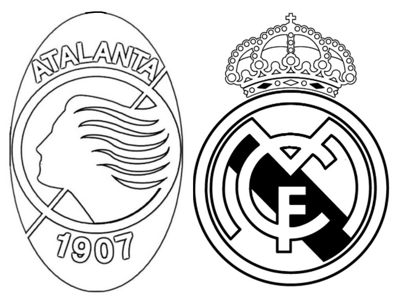 Dibujo para colorear Octavos de final - Atalanta (ITA) - Real Madrid (ESP)