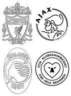 Dibujo para colorear Grupo D: Liverpool - Ajax - Atalanta - Midtjylland