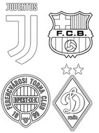 Malvorlagen Gruppe G: Juventus Turin - FC Barcelona - Dynamo Kiew - Ferencváros Budapest 
