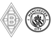 Coloring page Round of 16 - Mönchengladbach (GER) - Manchester City (ENG)