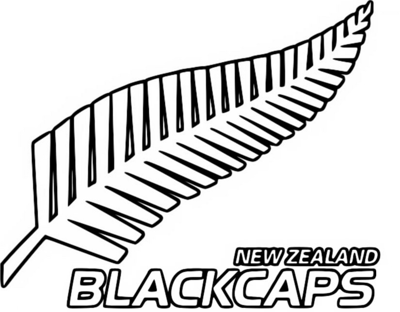 Dibujo para colorear Equipo de Nueva Zelanda