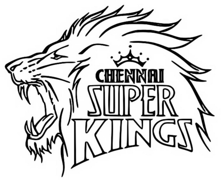 Dibujo para colorear Chennai Super Kings