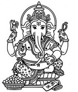 Coloring page Ganesh