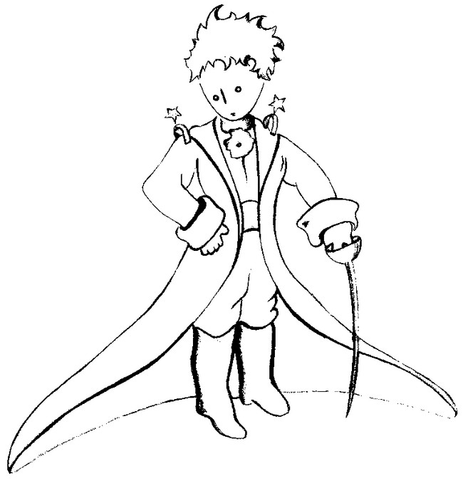 Coloring page The Little Prince by Saint-Exupery