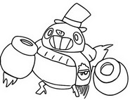 Coloring page Snowman Tick
