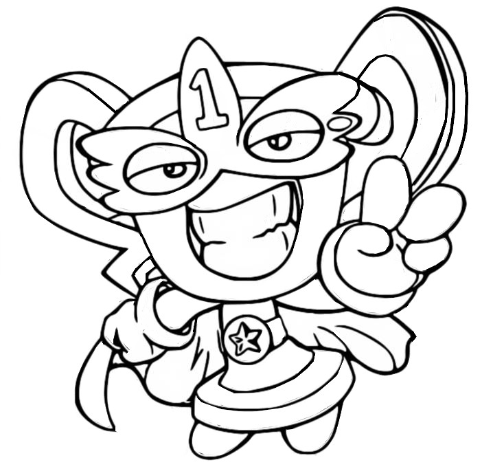 Coloring page Pow Position 253 Super Leader Hero