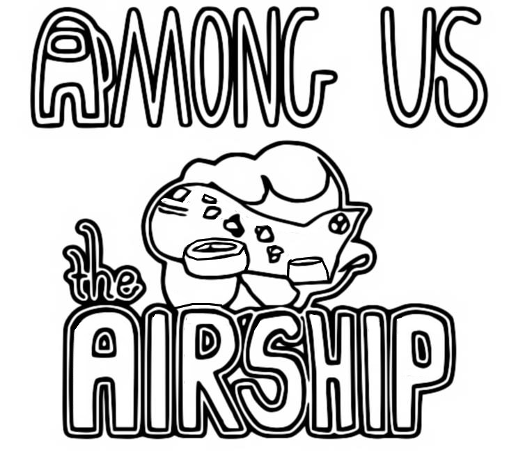 Tulostakaa värityskuvia Airship Logo