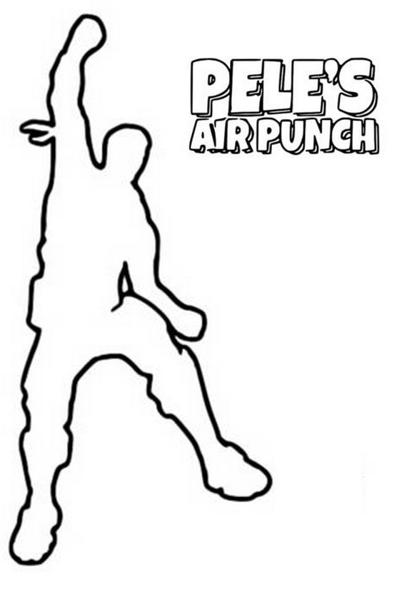 Kleurplaat Pelé's air punch