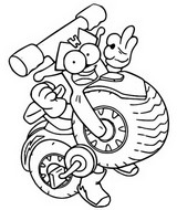 Desenho para colorir Energy Brigade 528 Twin Wheel
