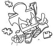 Coloring page Mechanic Warrior 541 Puzz Left