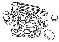 Coloring page Mechanic Warrior 543 Gold Box