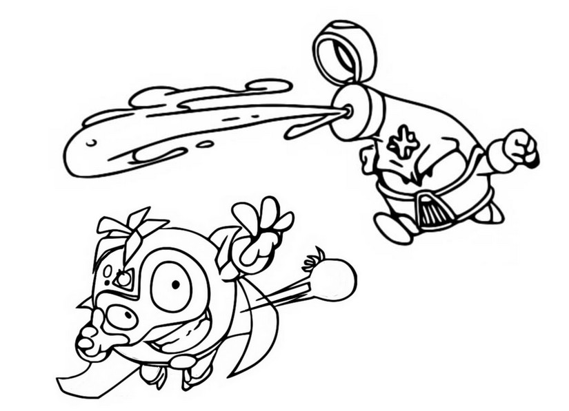 Coloring page T-Mate vs Red-Pay