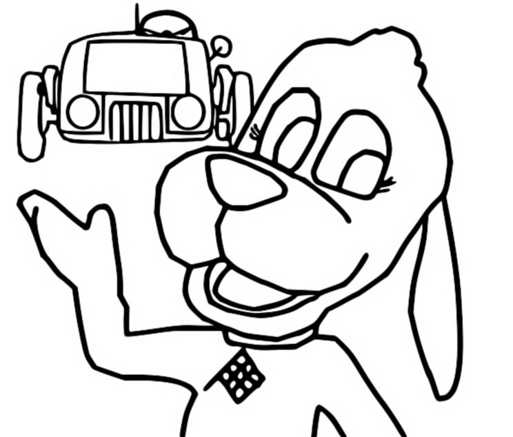 Coloring page By car!