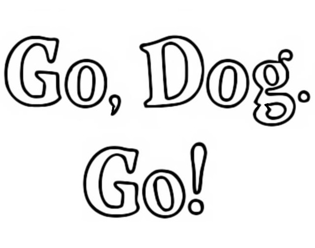 Coloring page Go Dog Go Logo 7