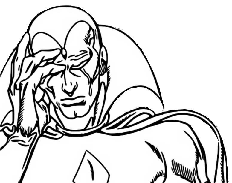 Coloring page Even an android can cry