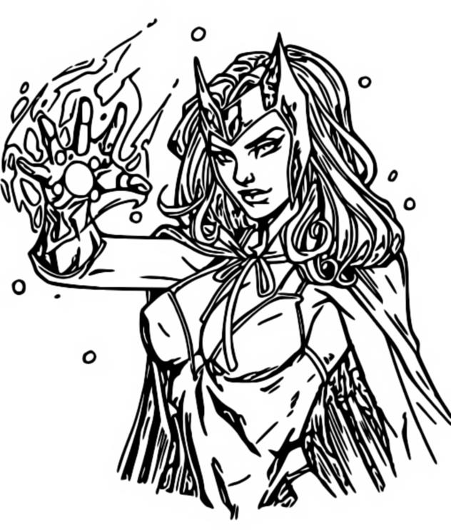 Coloring page Scarlet Witch