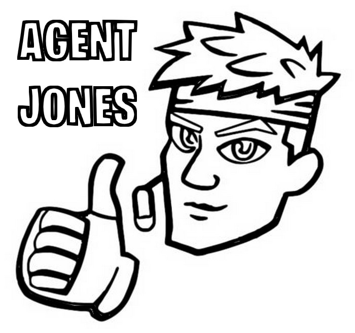 Coloring page Agent Jones (icon)