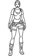 Desenho para colorir Lara Croft
