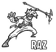 Coloring page Raz (icon)